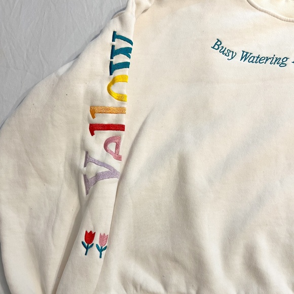 Yellow The Label Watering My Own Grass Oversized Sweatshirt *NWOT* - Picture 7 of 9